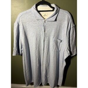 Johnnie-O Hangin’ Out Men’s Heather Blue Short Sleeve Button Up Shirt XXL
